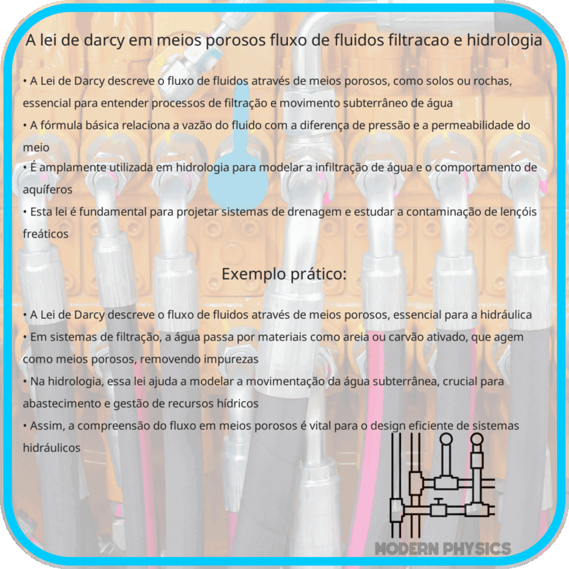 A Lei de Darcy em Meios Porosos: Fluxo de Fluidos, Filtração e Hidrologia