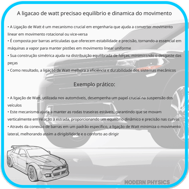 A Ligação de Watt | Precisão, Equilíbrio e Dinâmica do Movimento