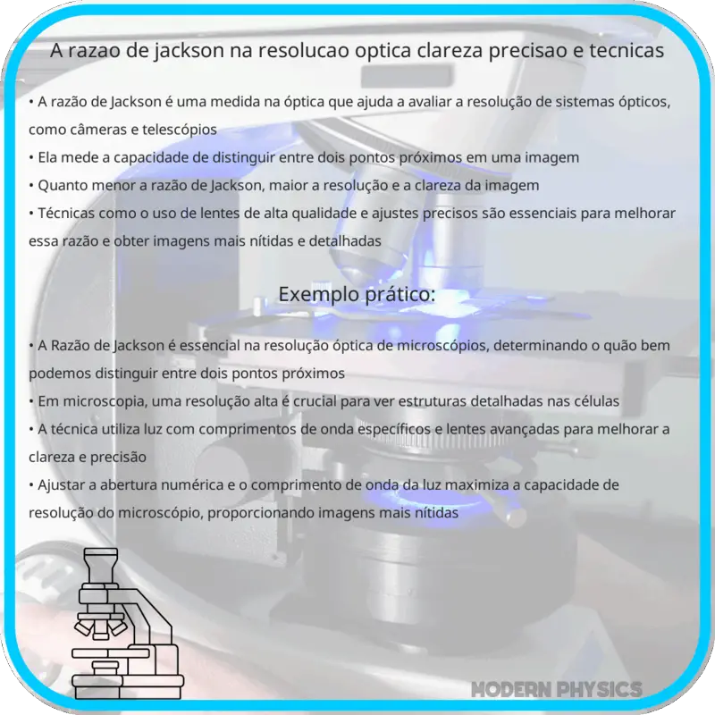 A Razão de Jackson na Resolução Óptica | Clareza, Precisão e Técnicas