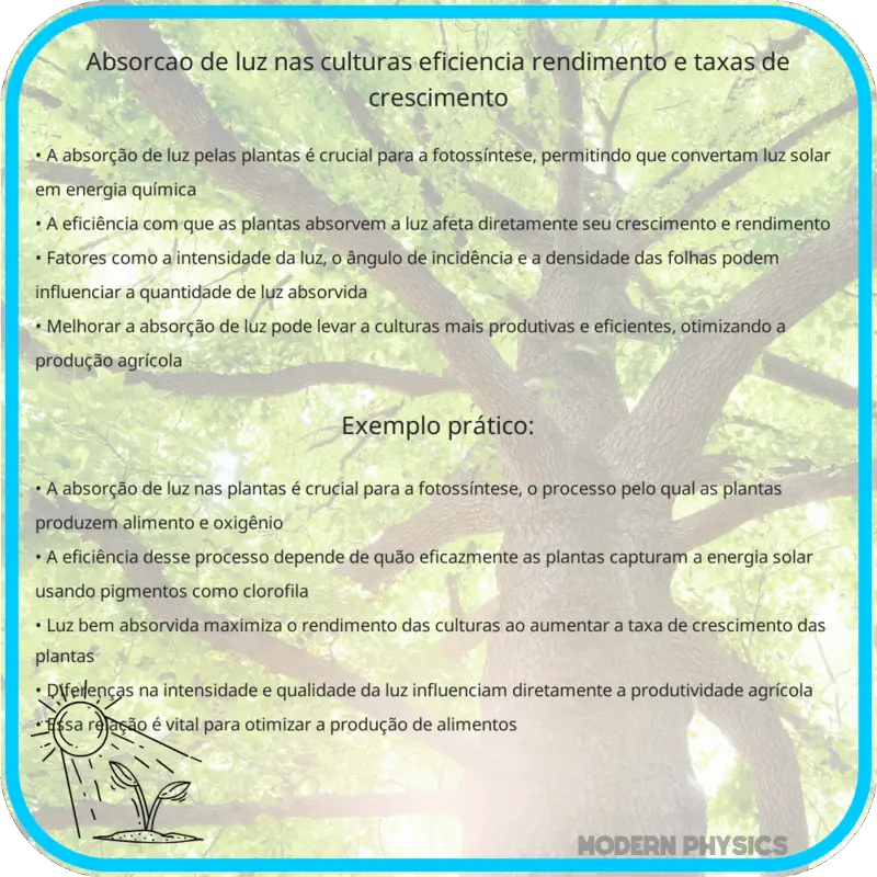 Absorção de Luz nas Culturas | Eficiência, Rendimento e Taxas de Crescimento