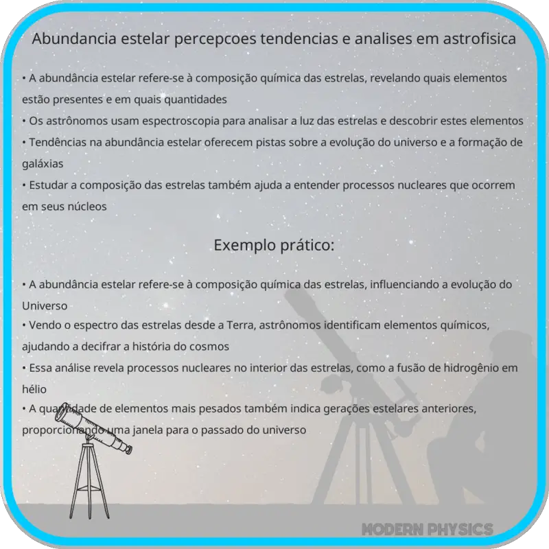 Abundância Estelar | Percepções, Tendências e Análises em Astrofísica