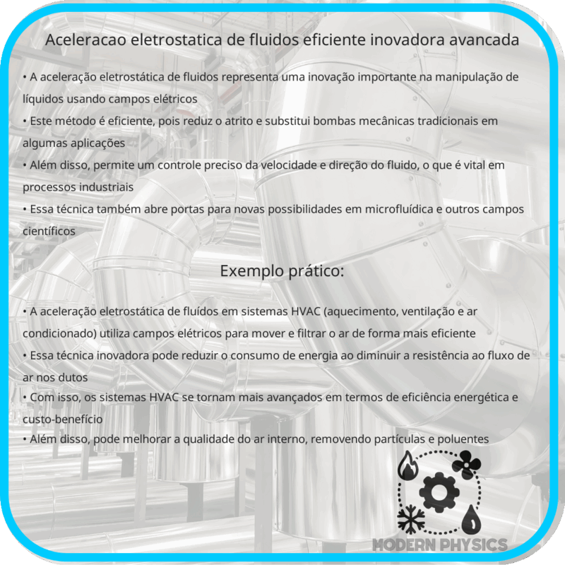Aceleração Eletrostática de Fluídos | Eficiente, Inovadora & Avançada