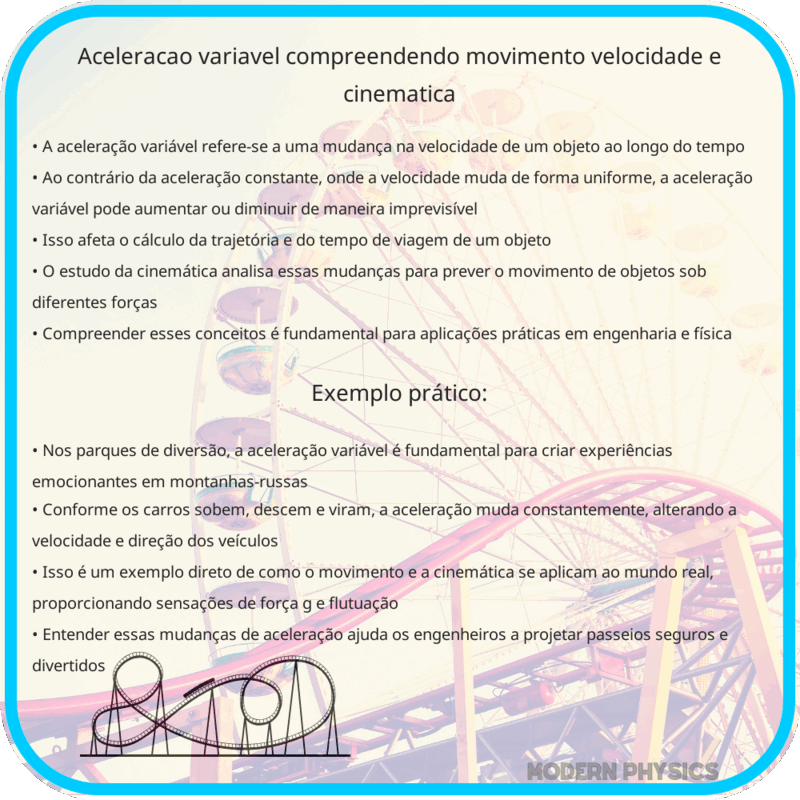 Aceleração Variável | Compreendendo Movimento, Velocidade e Cinemática