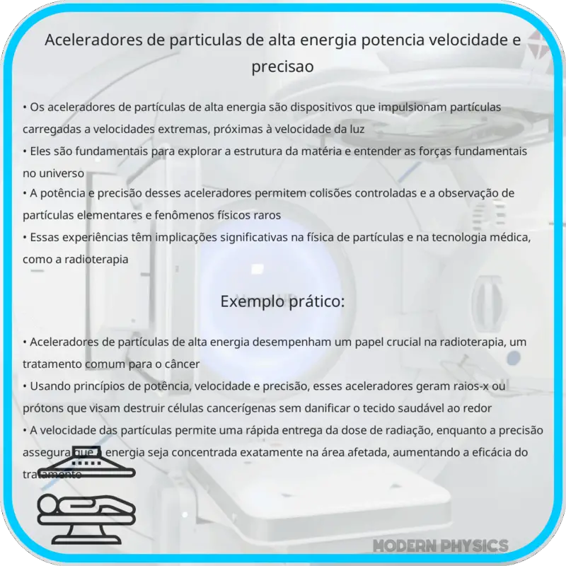 Aceleradores de Partículas de Alta Energia | Potência, Velocidade e Precisão