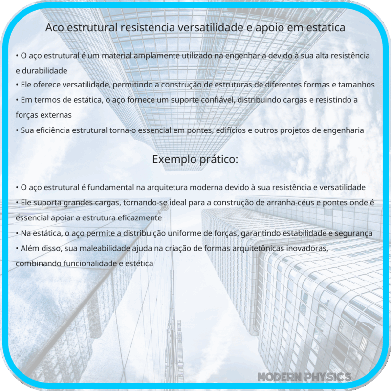 Aço Estrutural | Resistência, Versatilidade e Apoio em Estática