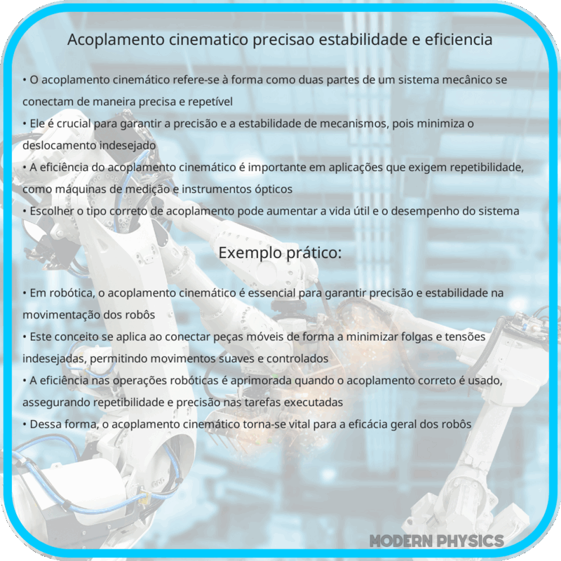 Acoplamento Cinemático | Precisão, Estabilidade e Eficiência