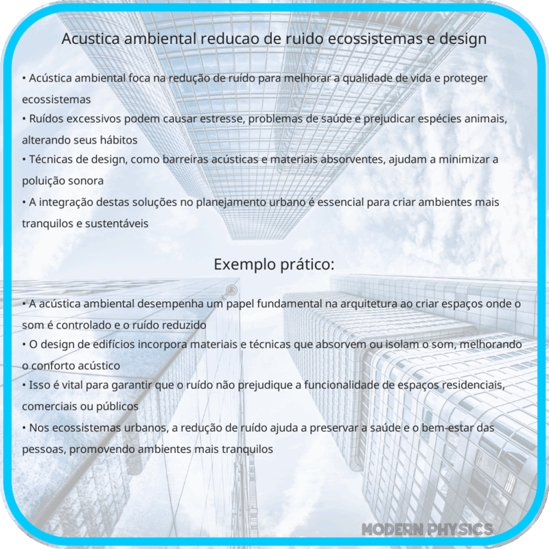 Acústica Ambiental | Redução de Ruído, Ecossistemas e Design