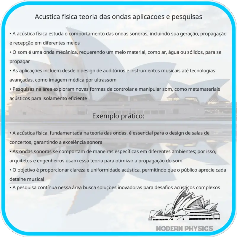 Acústica Física: Teoria das Ondas, Aplicações e Pesquisas