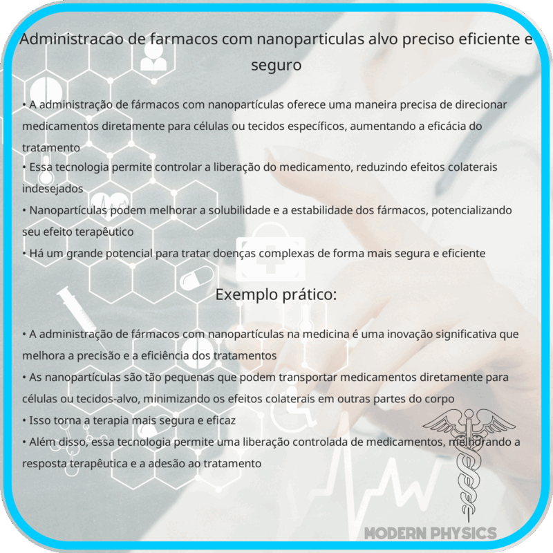 Administração de Fármacos com Nanopartículas: Alvo Preciso, Eficiente e Seguro