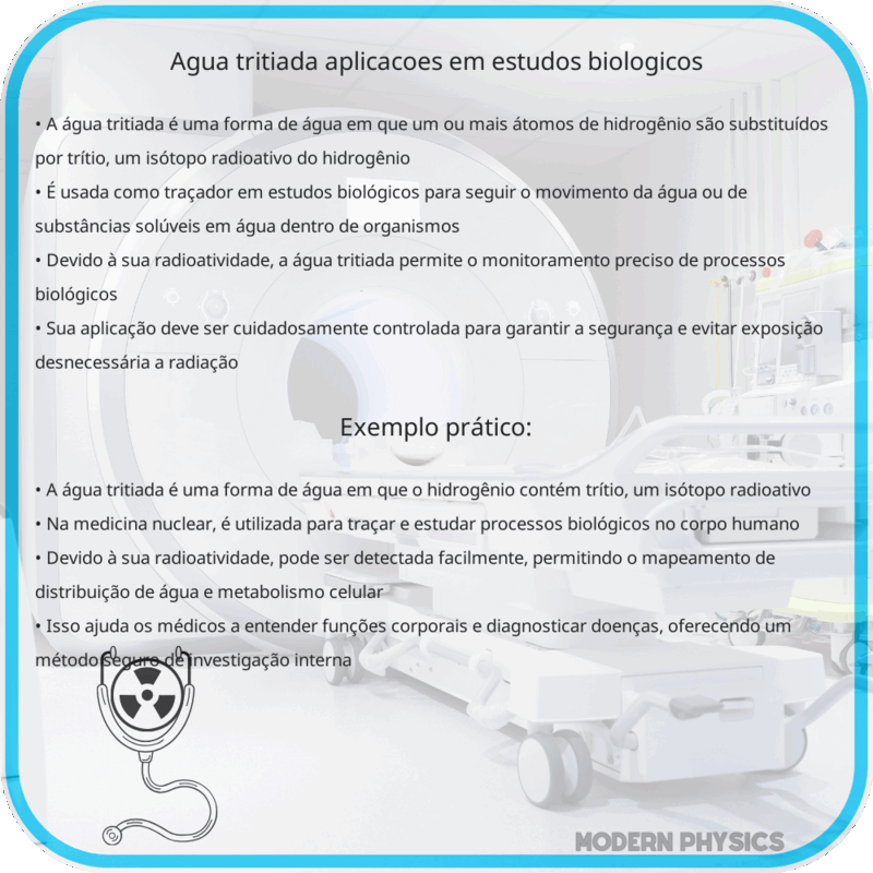Água Tritiada | Aplicações em Estudos Biológicos