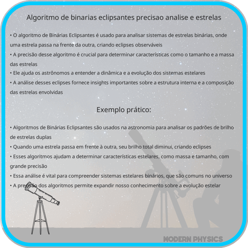 Algoritmo de Binárias Eclipsantes | Precisão, Análise e Estrelas