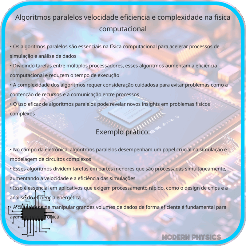 Algoritmos Paralelos: Velocidade, Eficiência e Complexidade na Física Computacional
