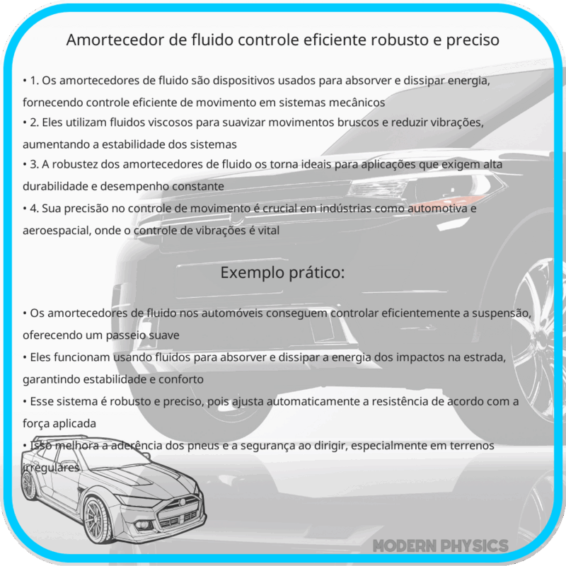 Amortecedor de Fluido | Controle Eficiente, Robusto e Preciso