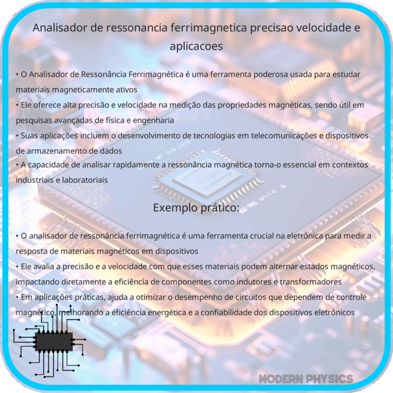 Analisador de Ressonância Ferrimagnética: Precisão, Velocidade e Aplicações