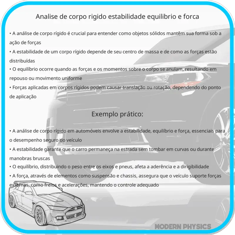 Análise de Corpo Rígido | Estabilidade, Equilíbrio e Força