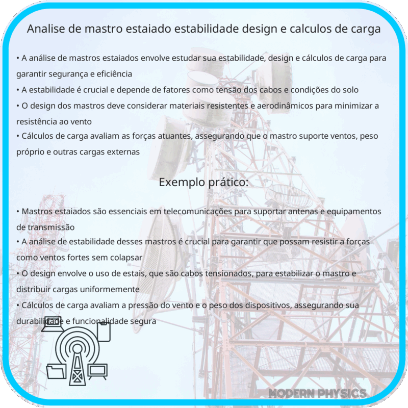 Análise de Mastro Estaiado | Estabilidade, Design e Cálculos de Carga