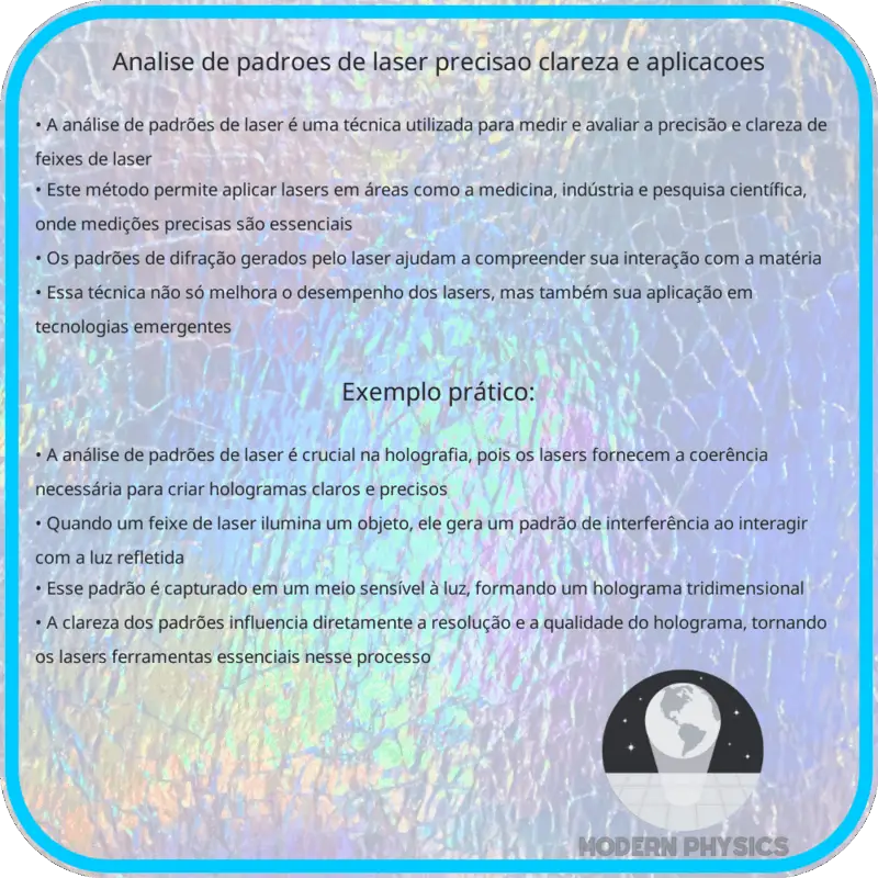 Análise de Padrões de Laser: Precisão, Clareza e Aplicações