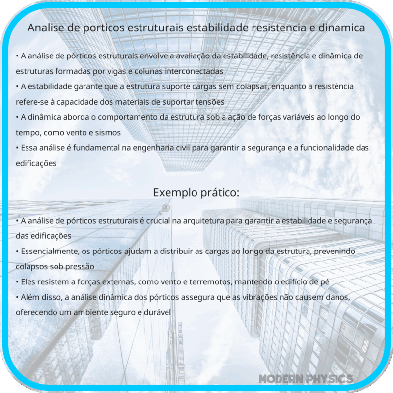 Análise de Pórticos Estruturais | Estabilidade, Resistência e Dinâmica
