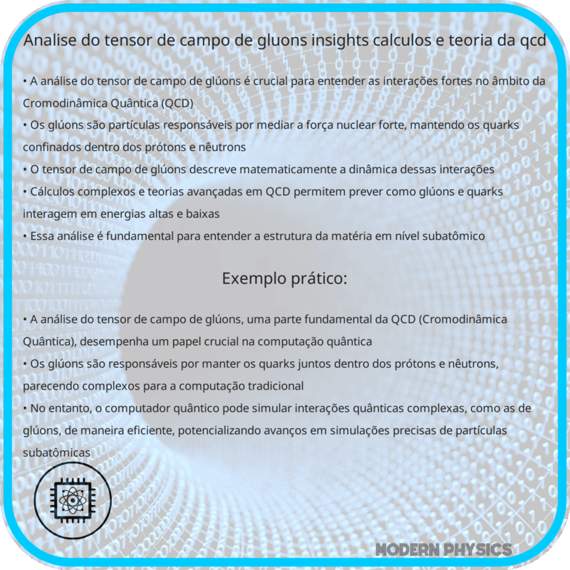 Análise do Tensor de Campo de Glúons | Insights, Cálculos e Teoria da QCD