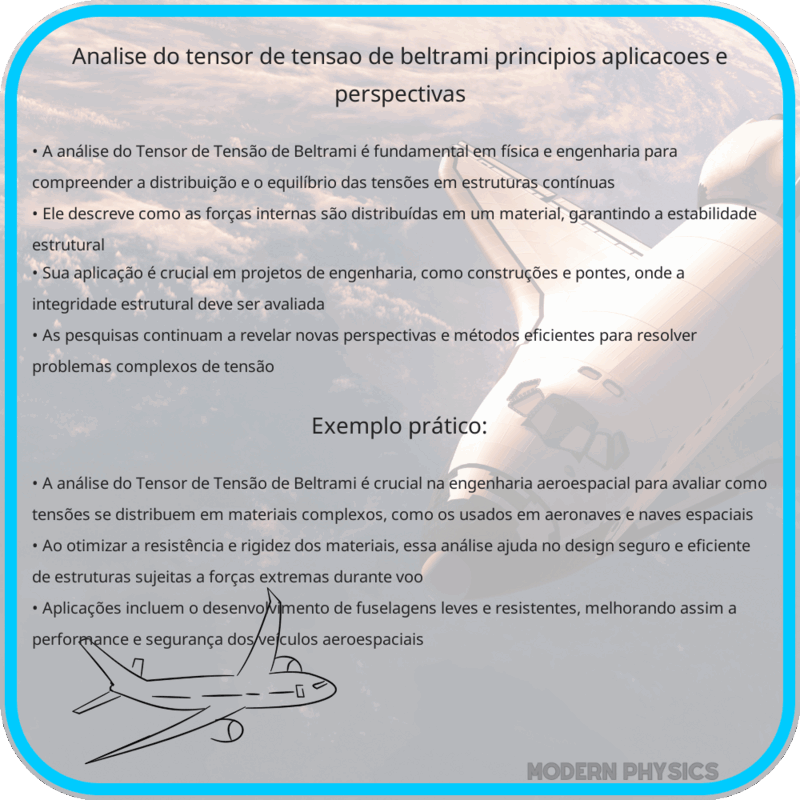 Análise do Tensor de Tensão de Beltrami | Princípios, Aplicações e Perspectivas