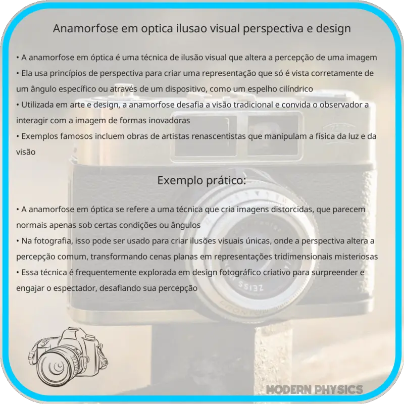 Anamorfose em Óptica | Ilusão Visual, Perspectiva e Design