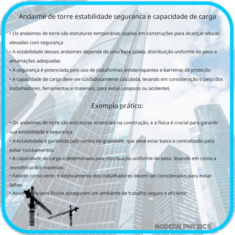 Andaime de Torre | Estabilidade, Segurança e Capacidade de Carga