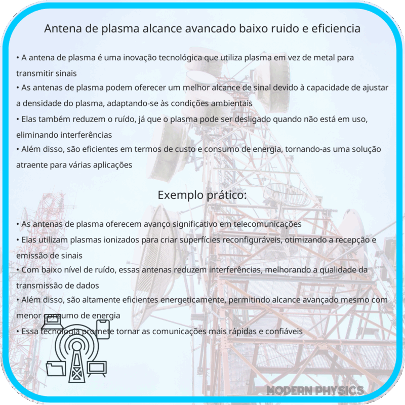 Antena de Plasma | Alcance Avançado, Baixo Ruído e Eficiência