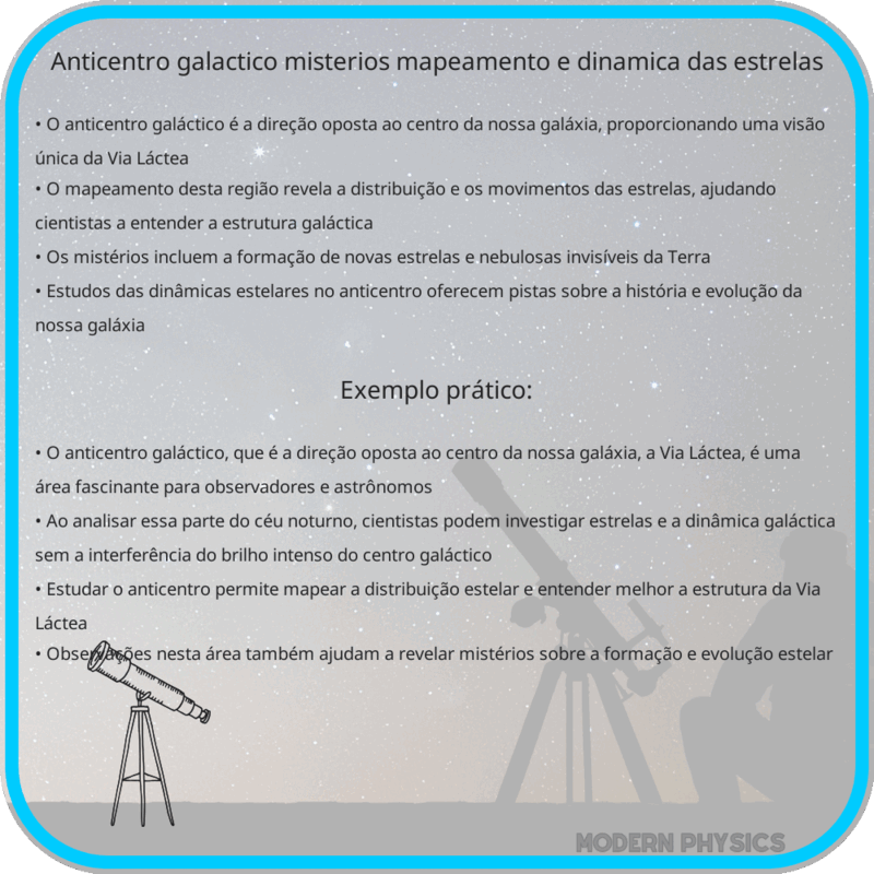 Anticentro Galáctico | Mistérios, Mapeamento e Dinâmica das Estrelas