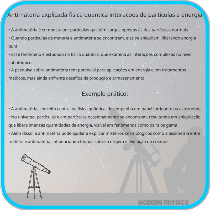 Antimatéria Explicada | Física Quântica, Interações de Partículas e Energia