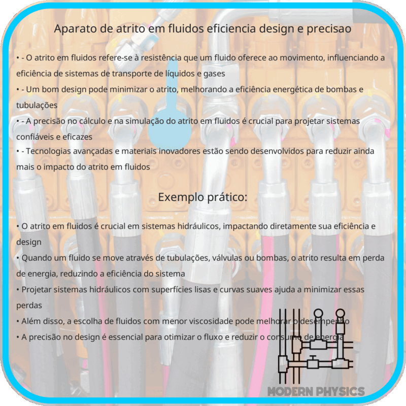 Aparato de Atrito em Fluidos | Eficiência, Design e Precisão