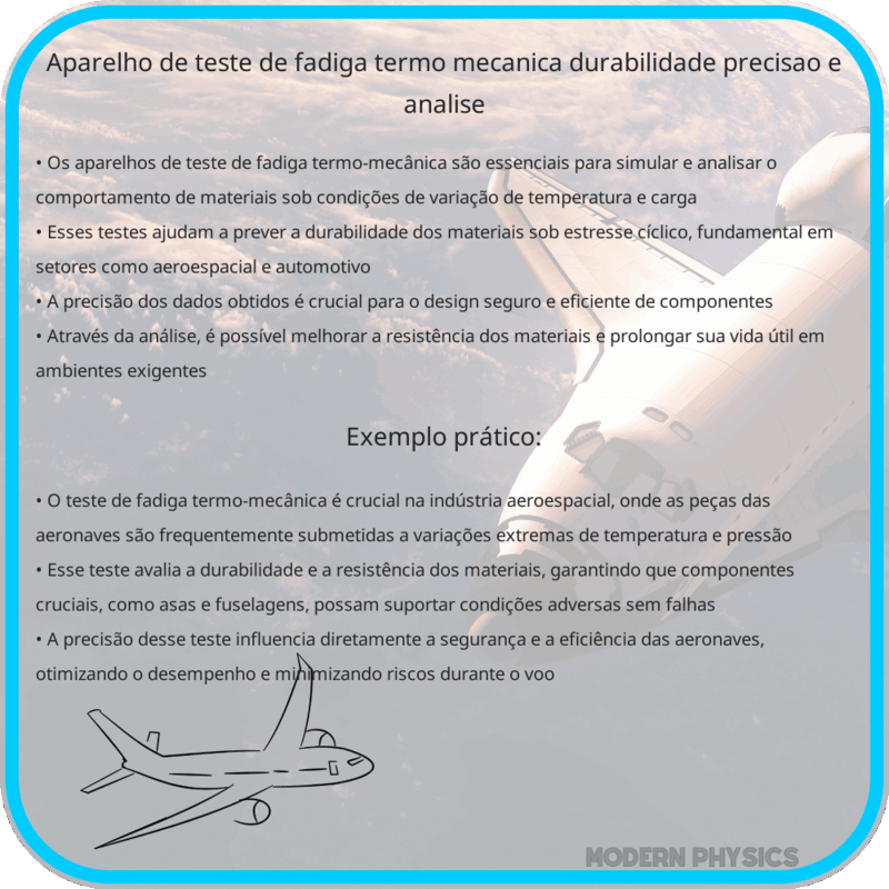 Aparelho de Teste de Fadiga Termo-mecânica | Durabilidade, Precisão e Análise