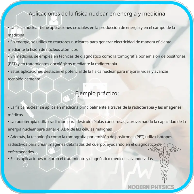 Aplicaciones de la Física Nuclear en Energía y Medicina