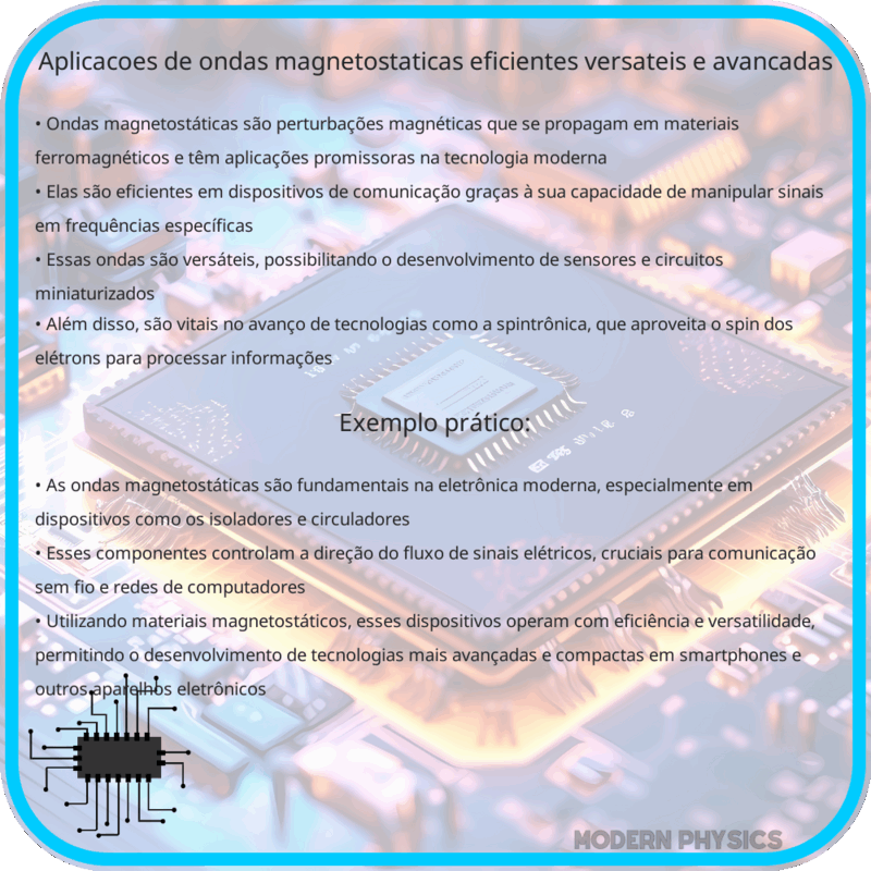 Aplicações de Ondas Magnetostáticas | Eficientes, Versáteis e Avançadas