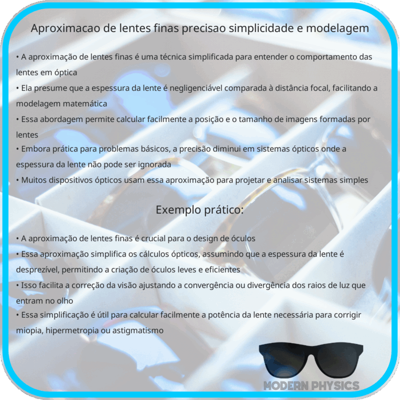 Aproximação de Lentes Finas | Precisão, Simplicidade e Modelagem