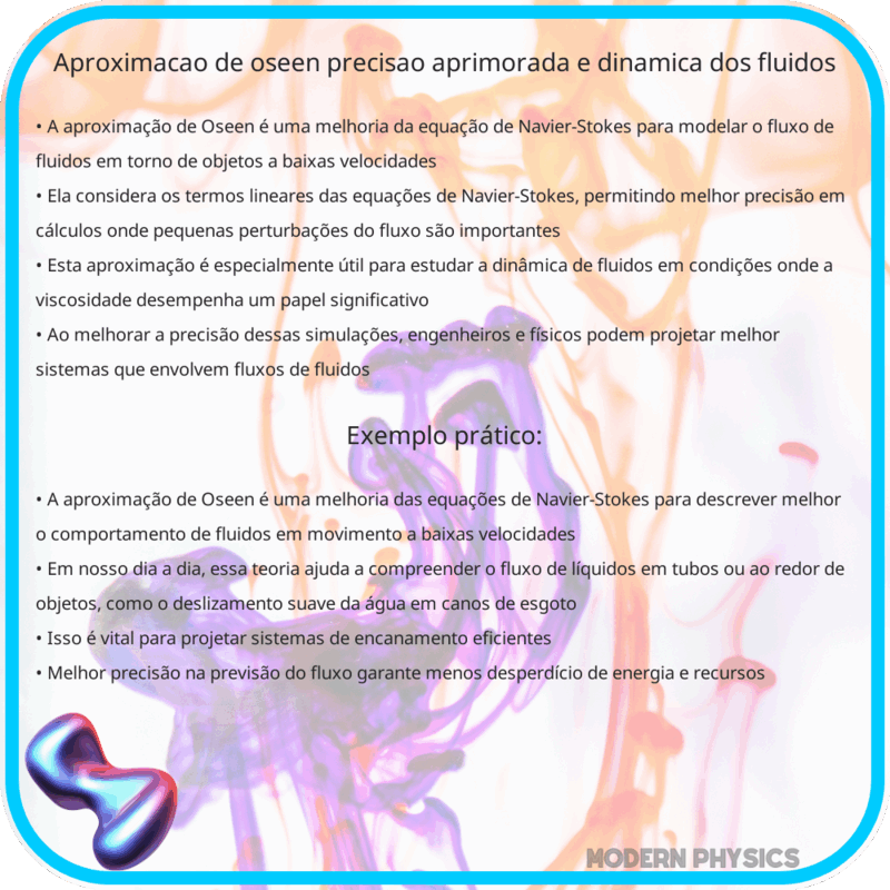 Aproximação de Oseen | Precisão Aprimorada e Dinâmica dos Fluidos