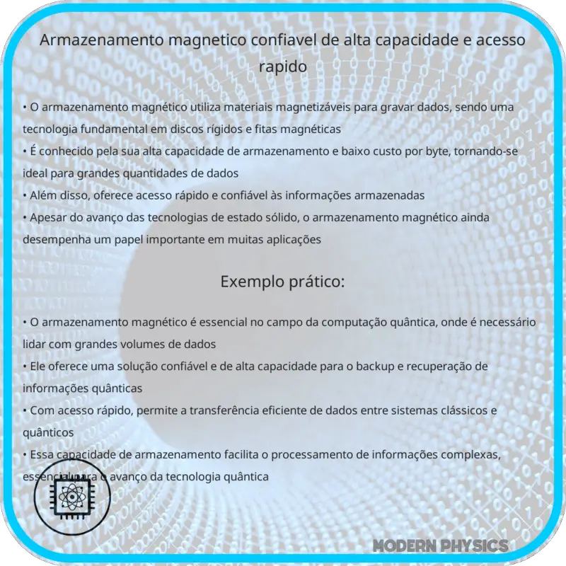 Armazenamento Magnético: Confiável, de Alta Capacidade e Acesso Rápido