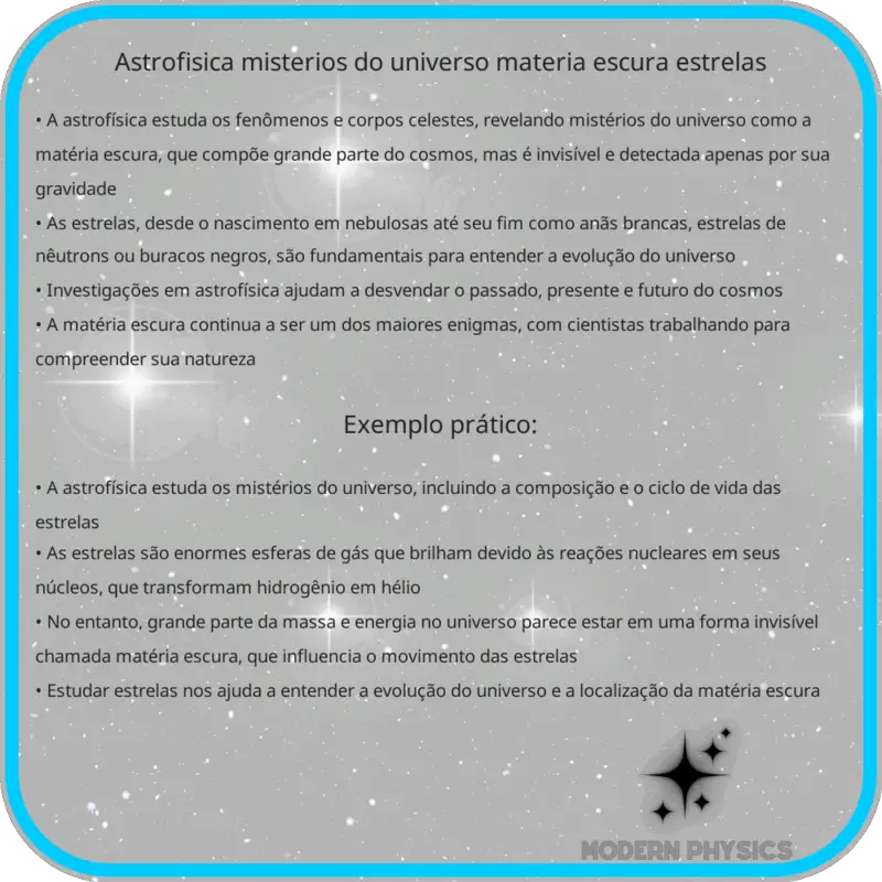 Astrofísica | Mistérios do Universo, Matéria Escura & Estrelas