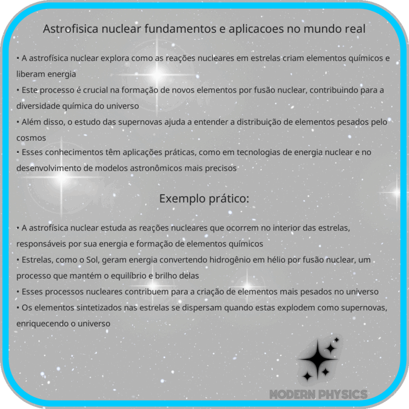 Astrofísica Nuclear: Fundamentos e Aplicações no Mundo Real