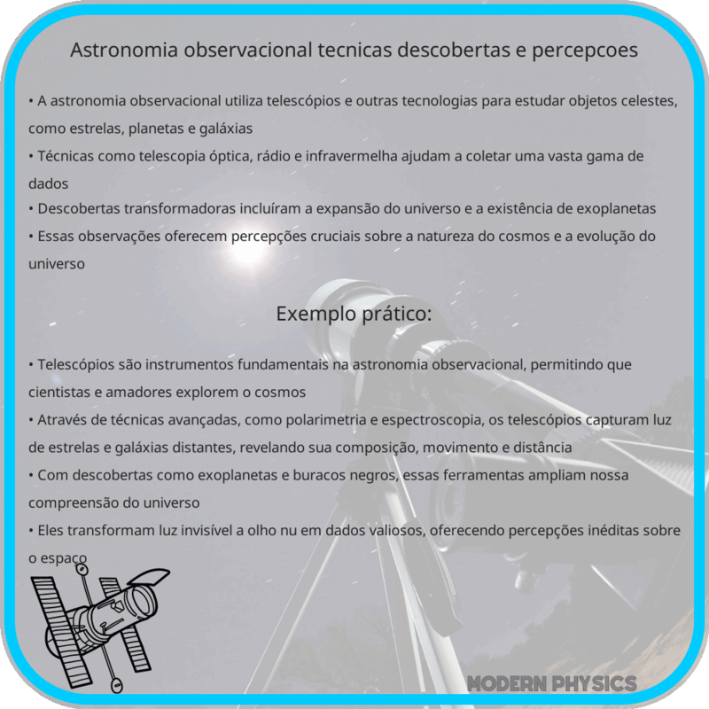 Astronomia Observacional | Técnicas, Descobertas e Percepções