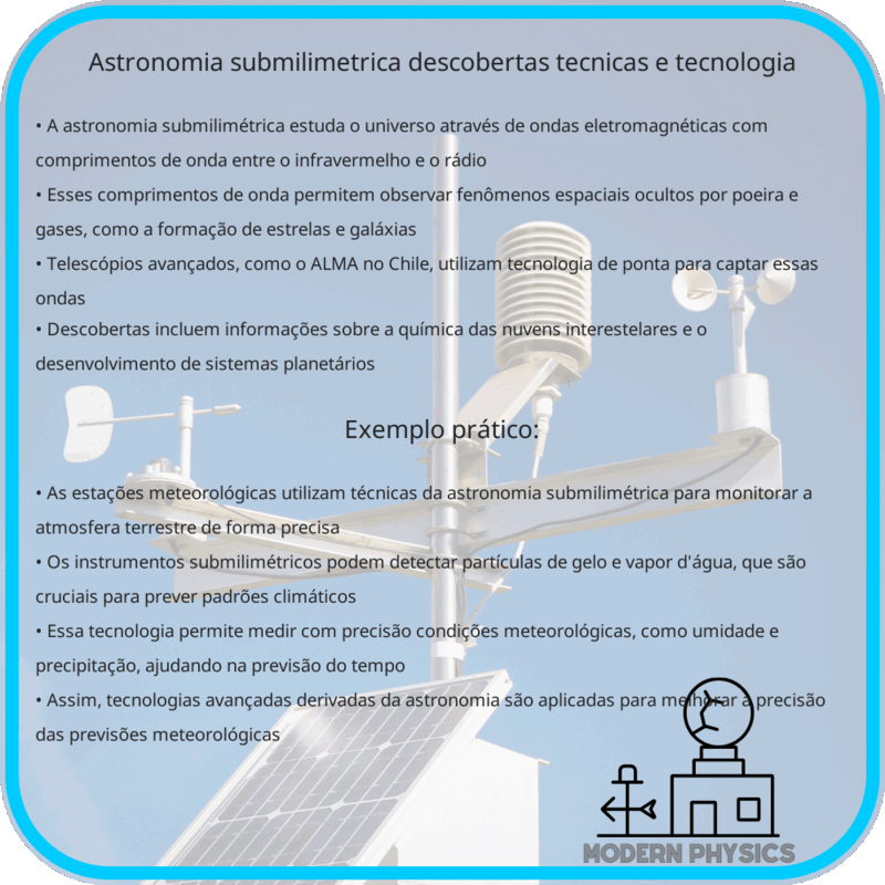 Astronomia Submilimétrica | Descobertas, Técnicas e Tecnologia
