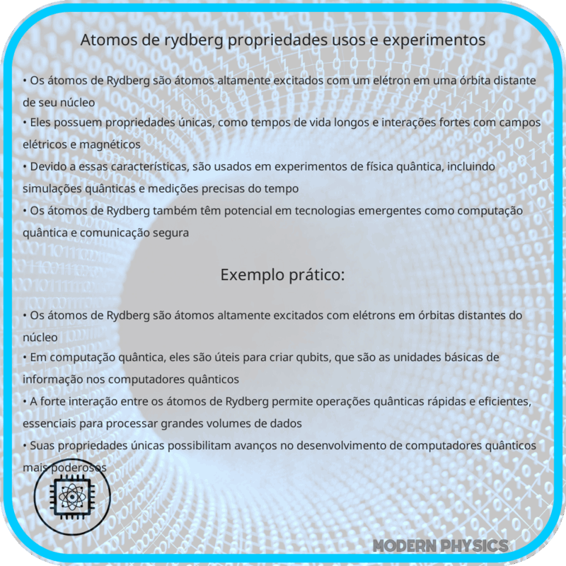 Átomos de Rydberg | Propriedades, Usos e Experimentos