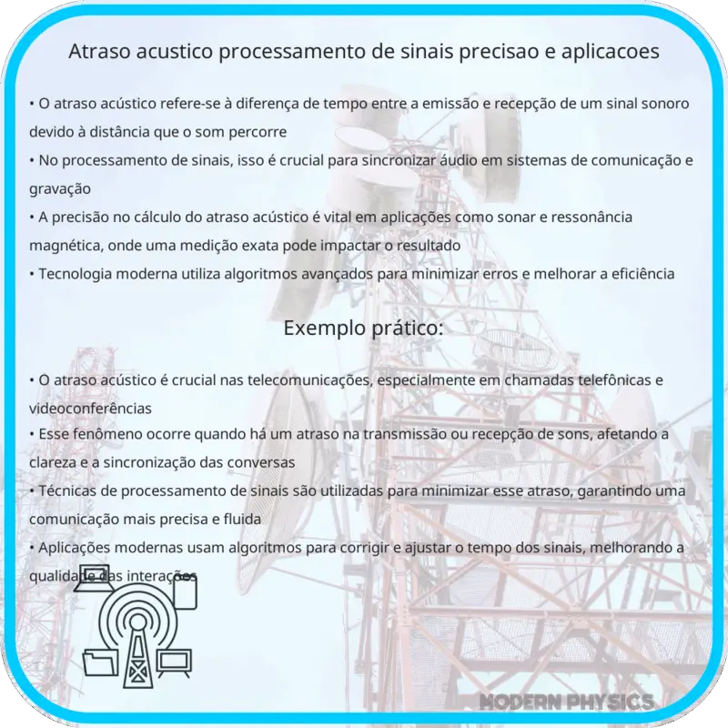 Atraso Acústico: Processamento de Sinais, Precisão e Aplicações