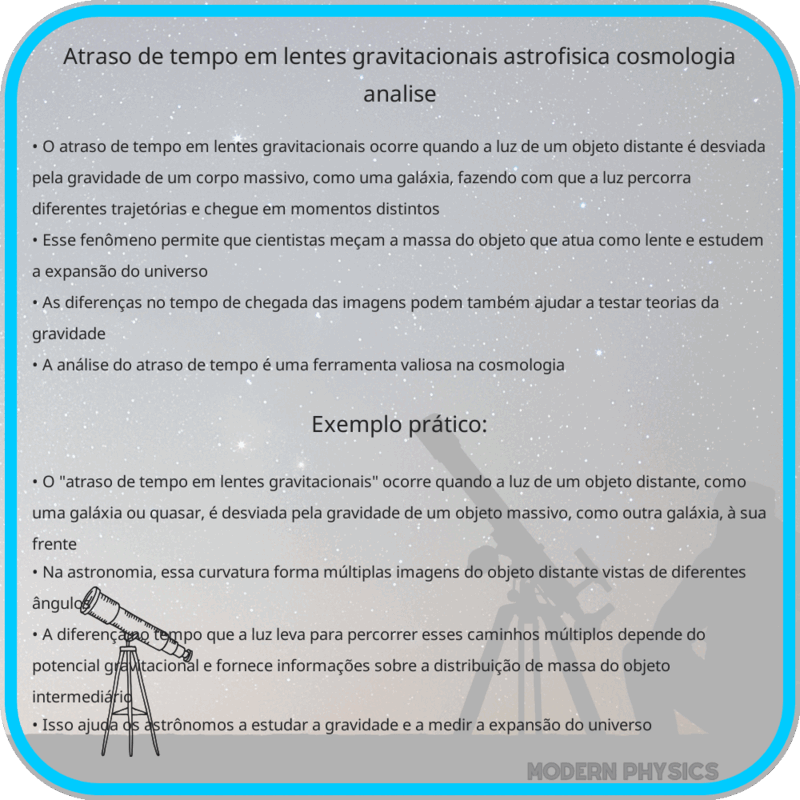 Atraso de Tempo em Lentes Gravitacionais | Astrofísica, Cosmologia & Análise