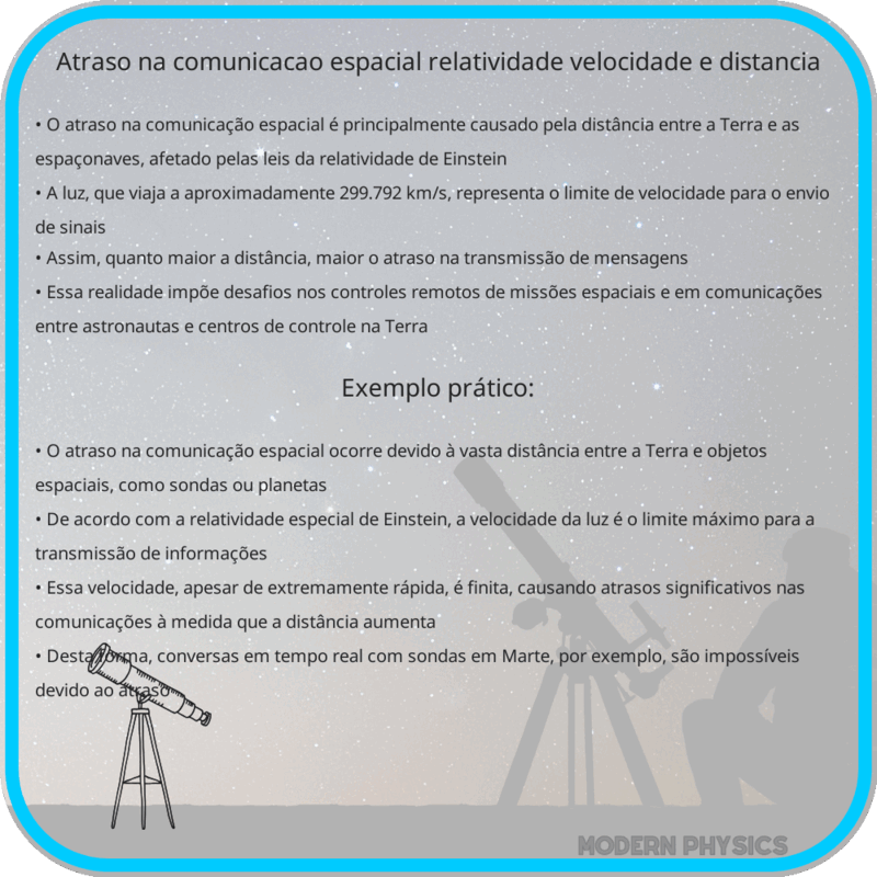 Atraso na Comunicação Espacial | Relatividade, Velocidade e Distância