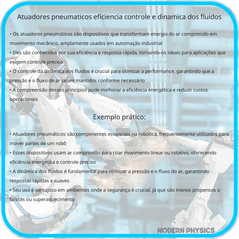 Atuadores Pneumáticos | Eficiência, Controle e Dinâmica dos Fluidos