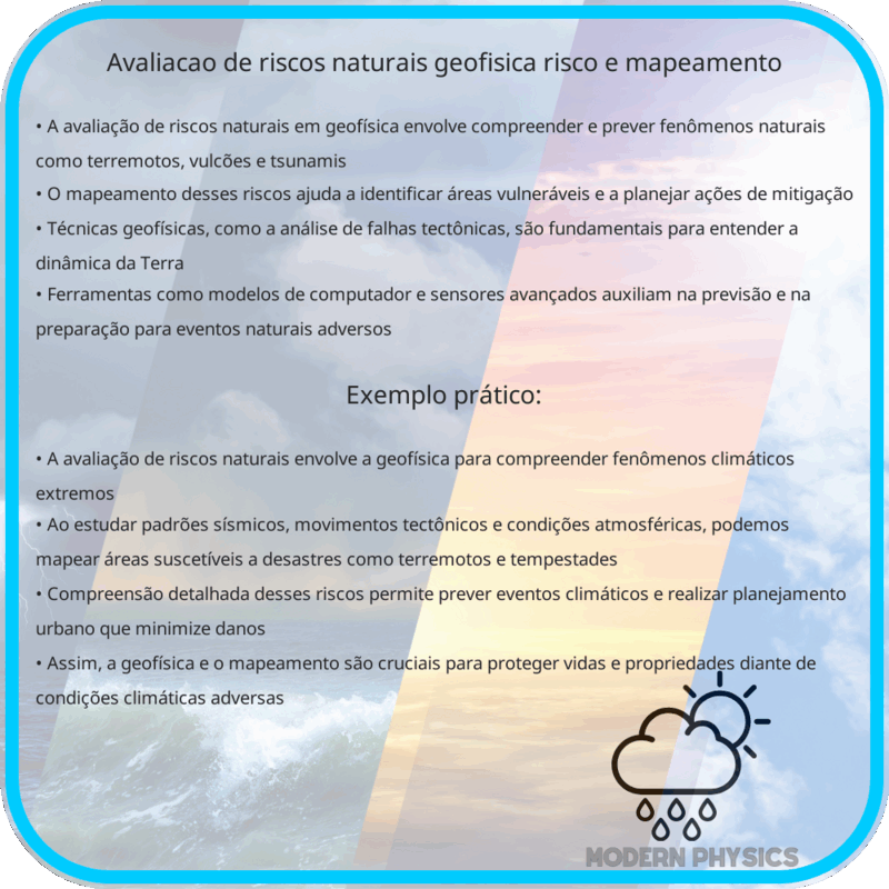 Avaliação de Riscos Naturais | Geofísica, Risco e Mapeamento