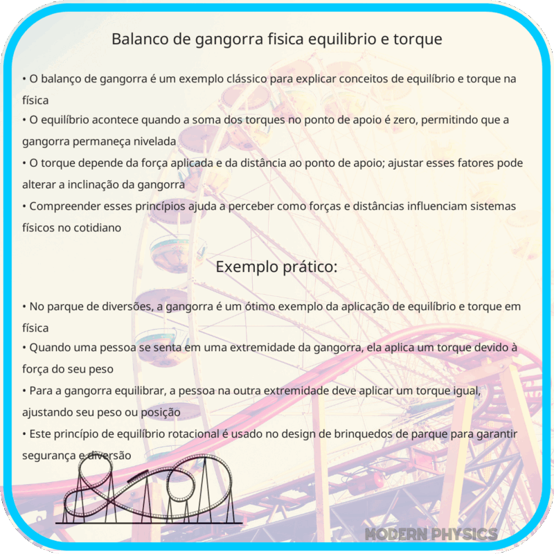 Balanço de Gangorra: Física, Equilíbrio e Torque
