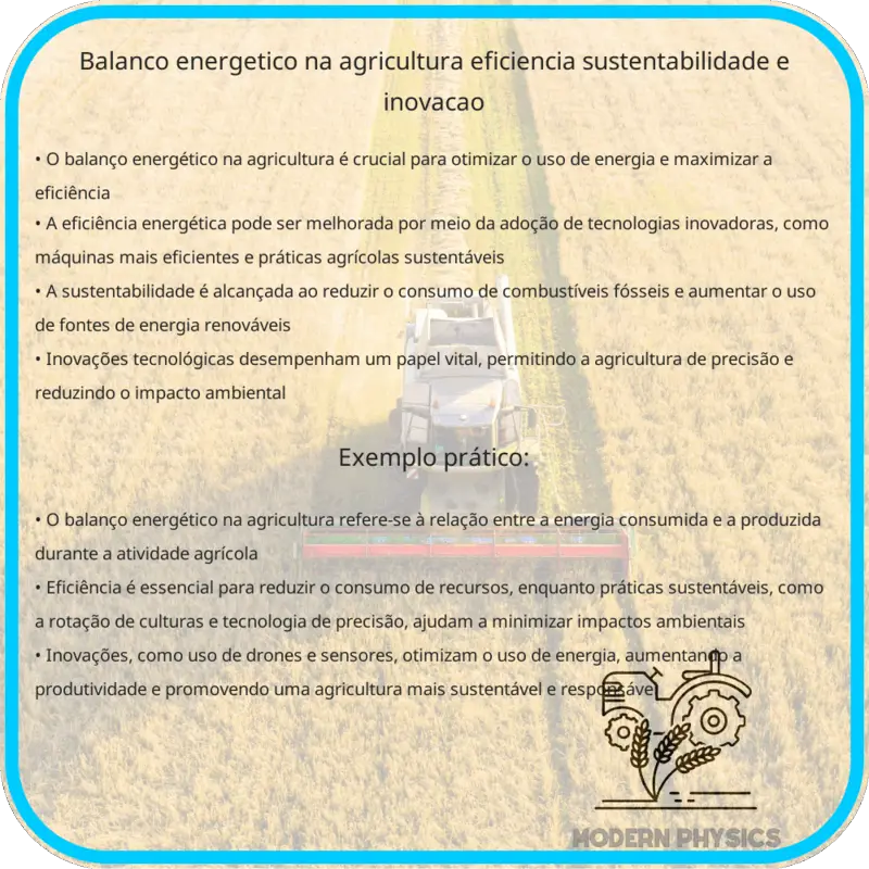 Balanço Energético na Agricultura | Eficiência, Sustentabilidade e Inovação