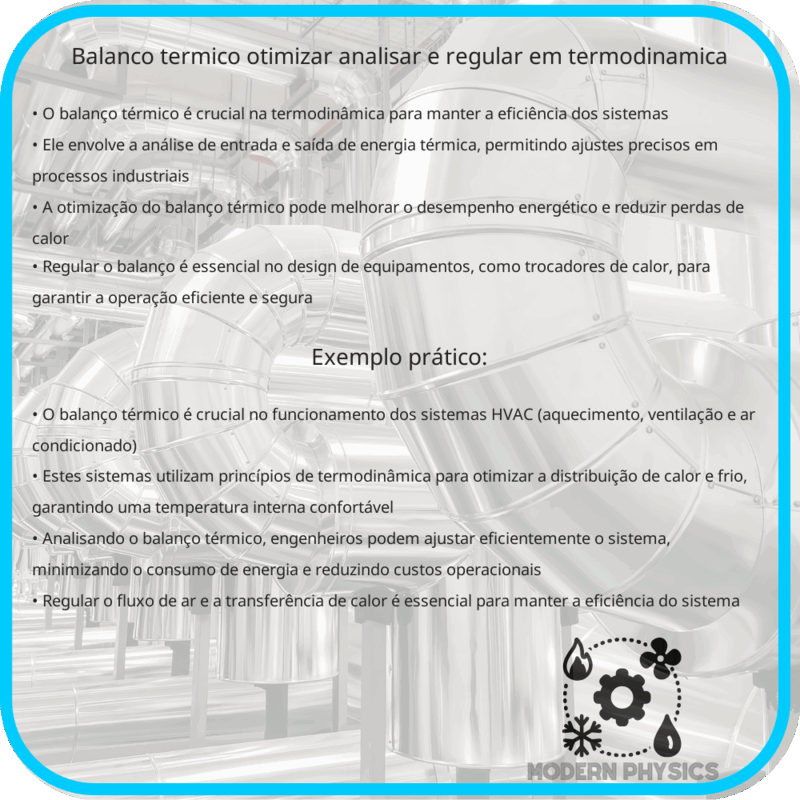 Balanço Térmico | Otimizar, Analisar e Regular em Termodinâmica