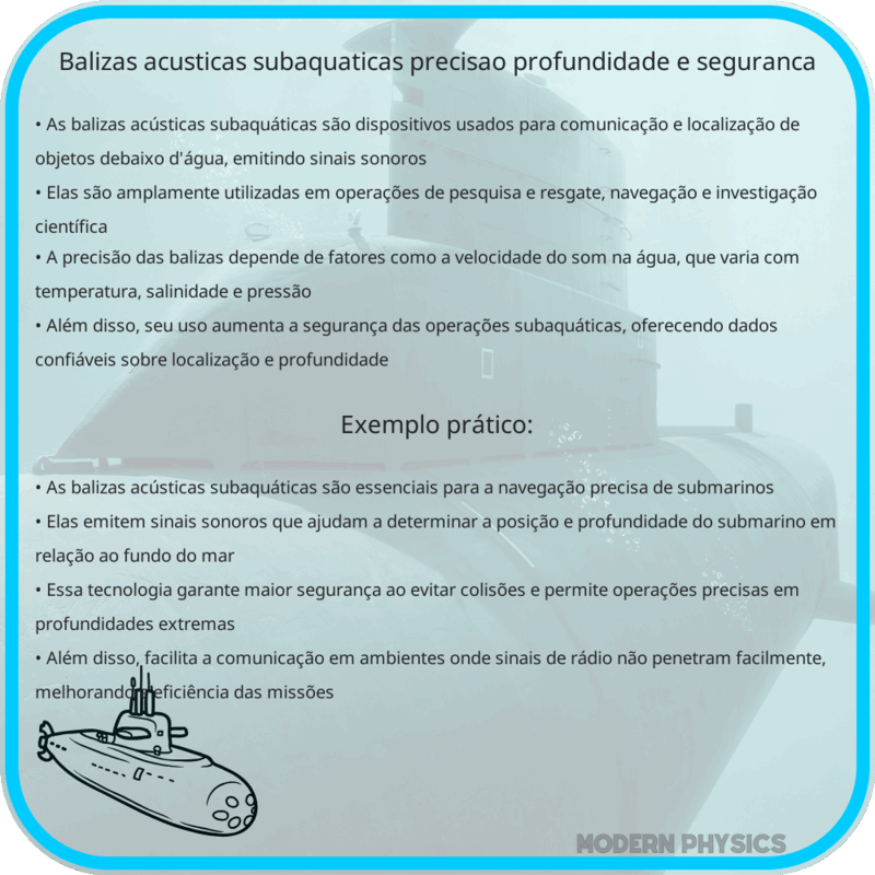 Balizas Acústicas Subaquáticas | Precisão, Profundidade e Segurança